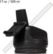 Hidrate Steel Black17oz/500ml Straw Lid