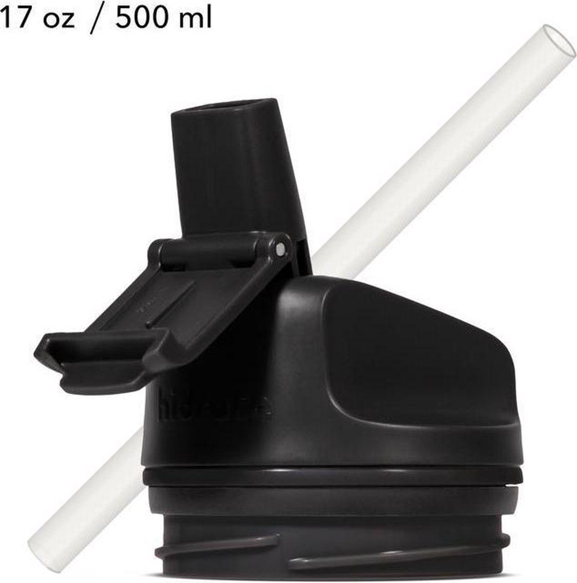 Hidrate Steel Black17oz/500ml Straw Lid