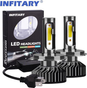 H4 LED Lamp Auto/Motor/Scooter (Set 2 stuks) - CANbus - Helder Wit 6500K - 72W - Dimlicht