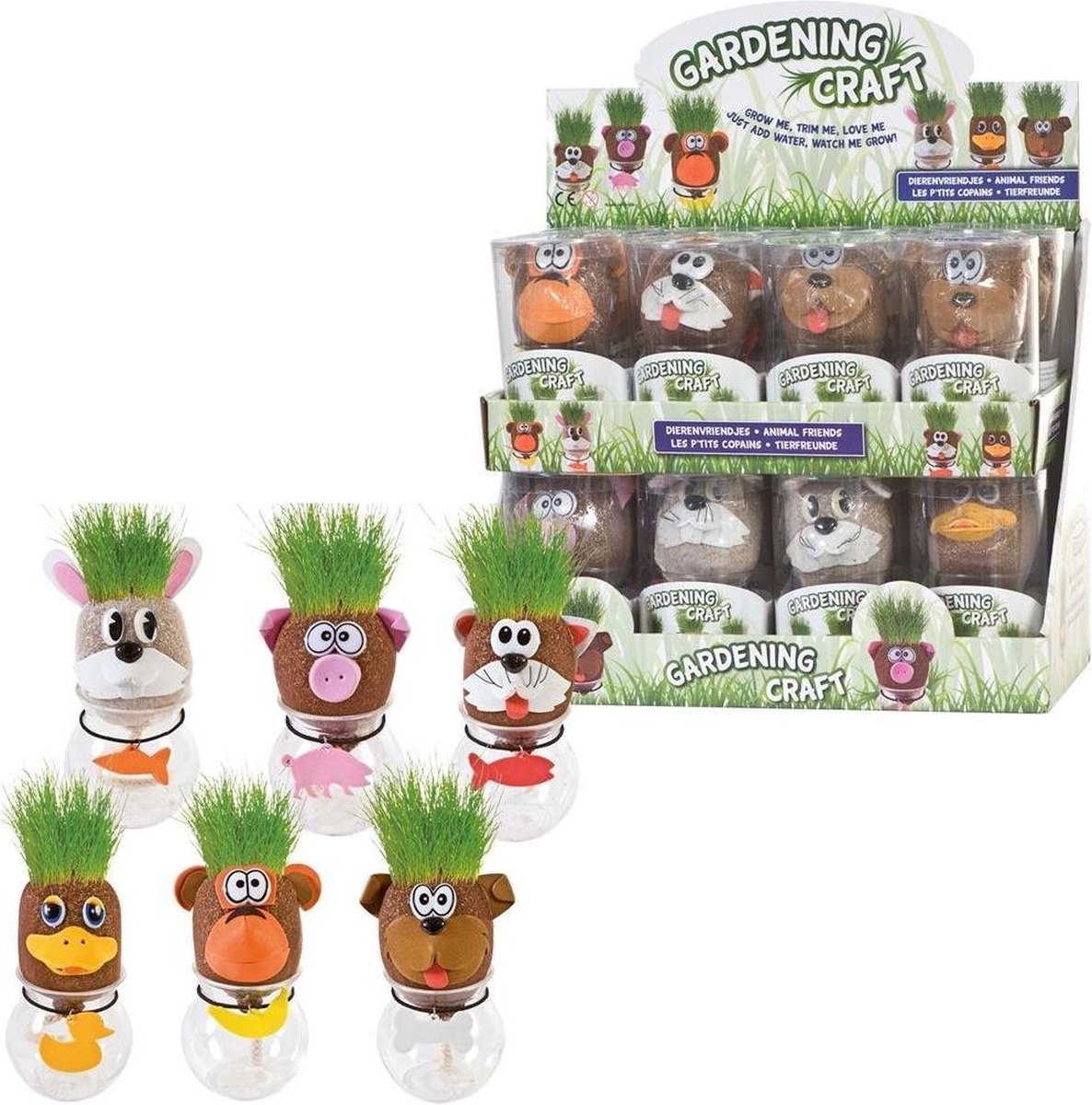 Gardening Craft Dierenvriendjes Grashoofdjes Assorti