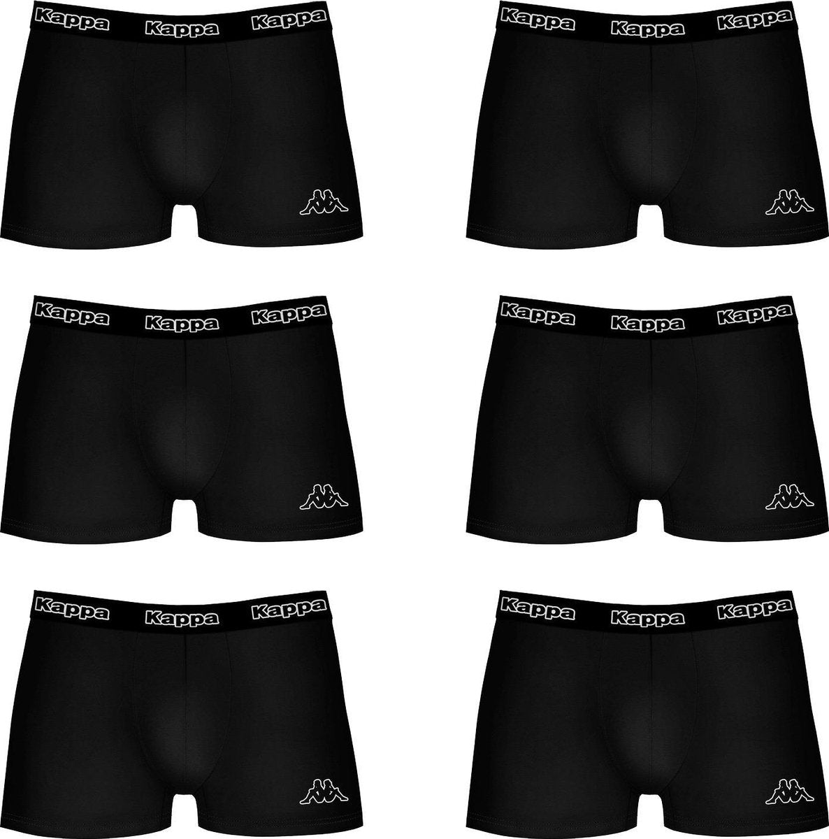 Kappa – boxershort heren – 6 stuks – zwart – boxers heren – maat M – boxershorts heren