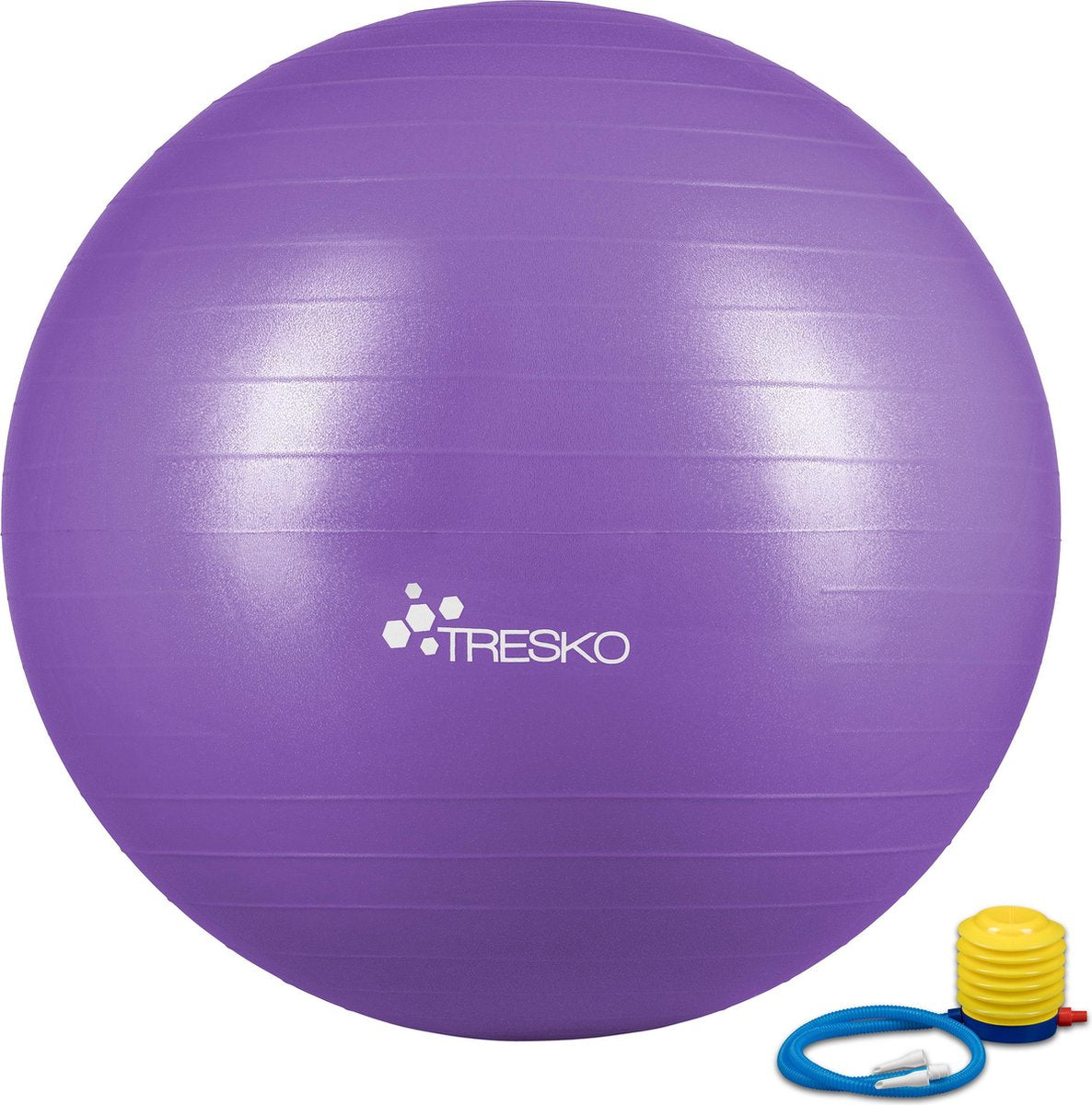 Fitnessbal met pomp - diameter 75 cm - Paars