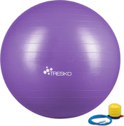 Fitnessbal met pomp - diameter 75 cm - Paars