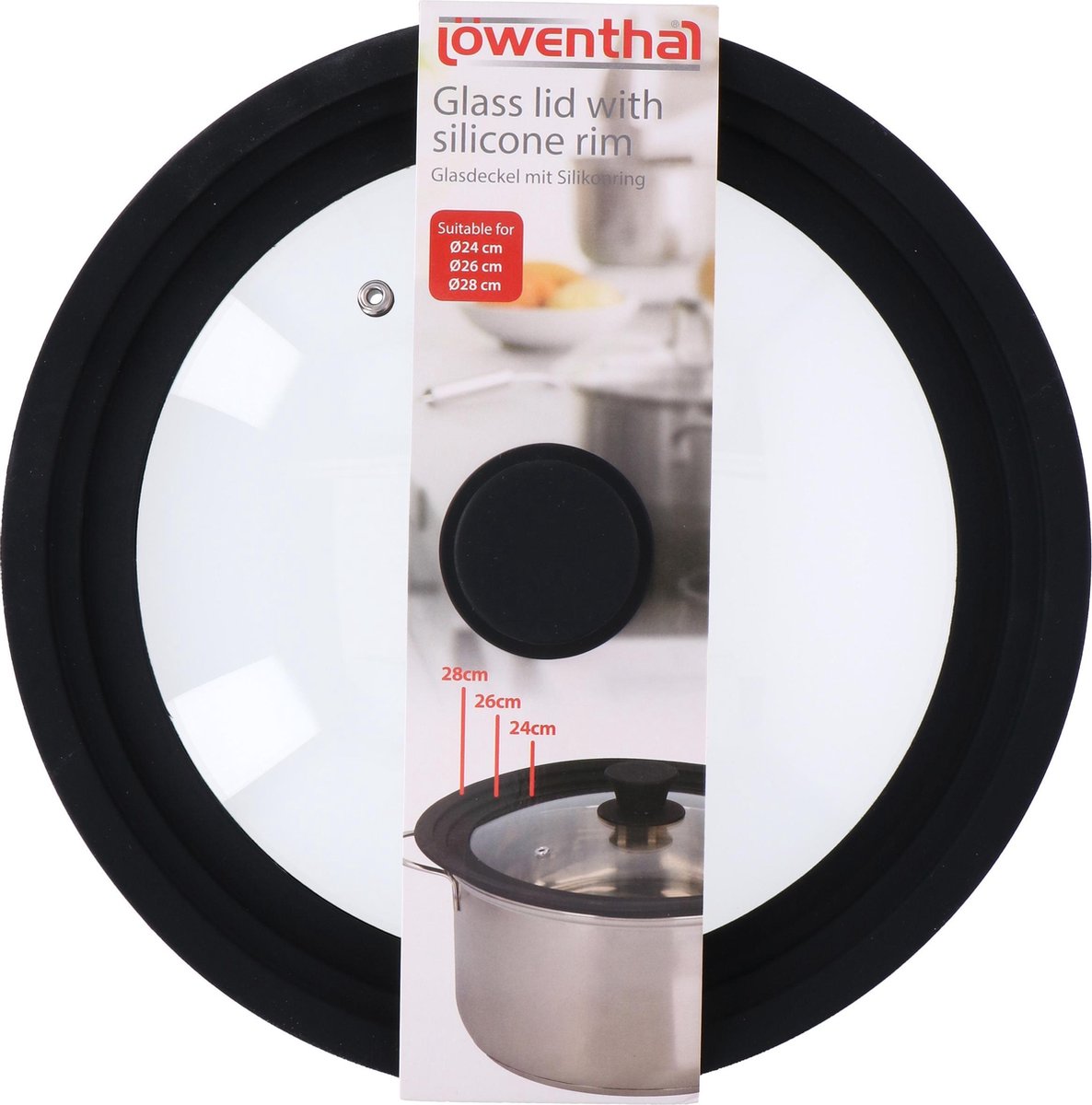 Löwenthal - Glazen Deksel - Siliconen Rand - Ø24Cm