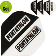Pentathlon Dartflights - Zwart - Wit- ()