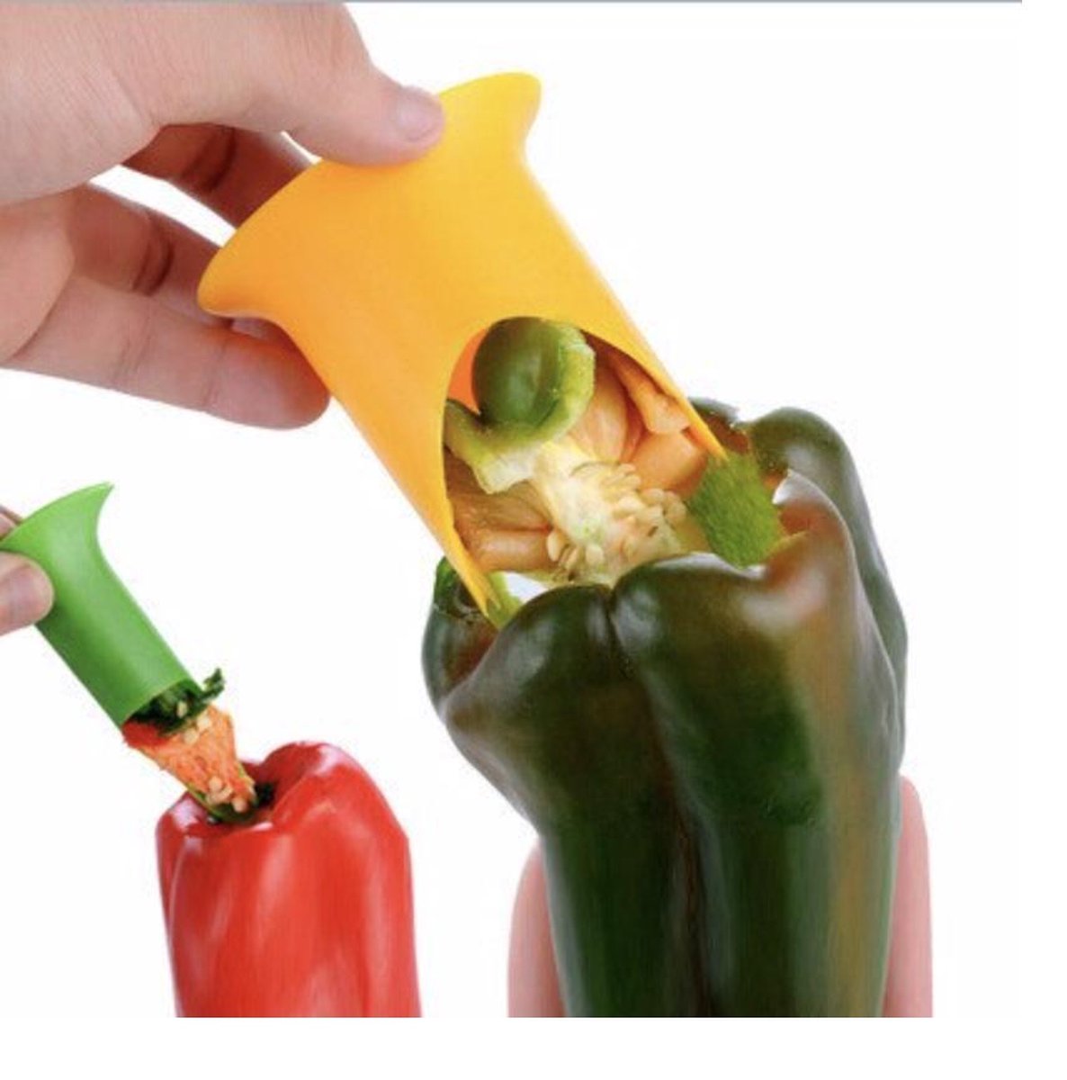 WiseGoods - Groente Ontpitter - Pit Verwijderen - Kern Verwijderen - Keuken Accessoires - Koken & Bakken - 2 Stuks