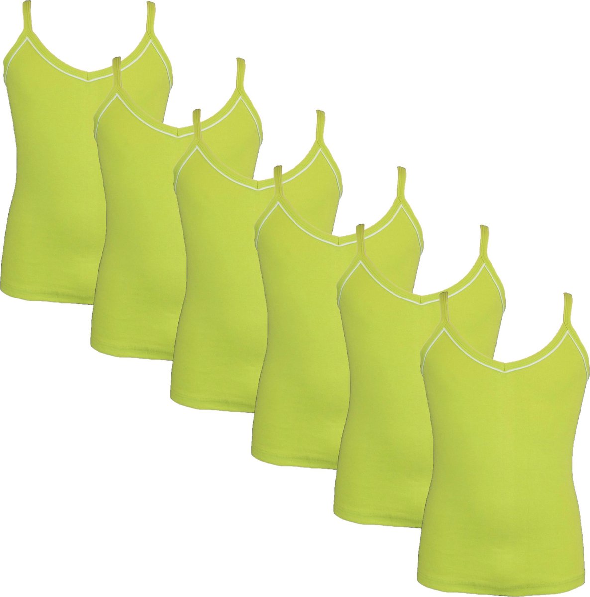 Beeren 6-Pack Meisjes hemden Vicky Groen maat 104/116