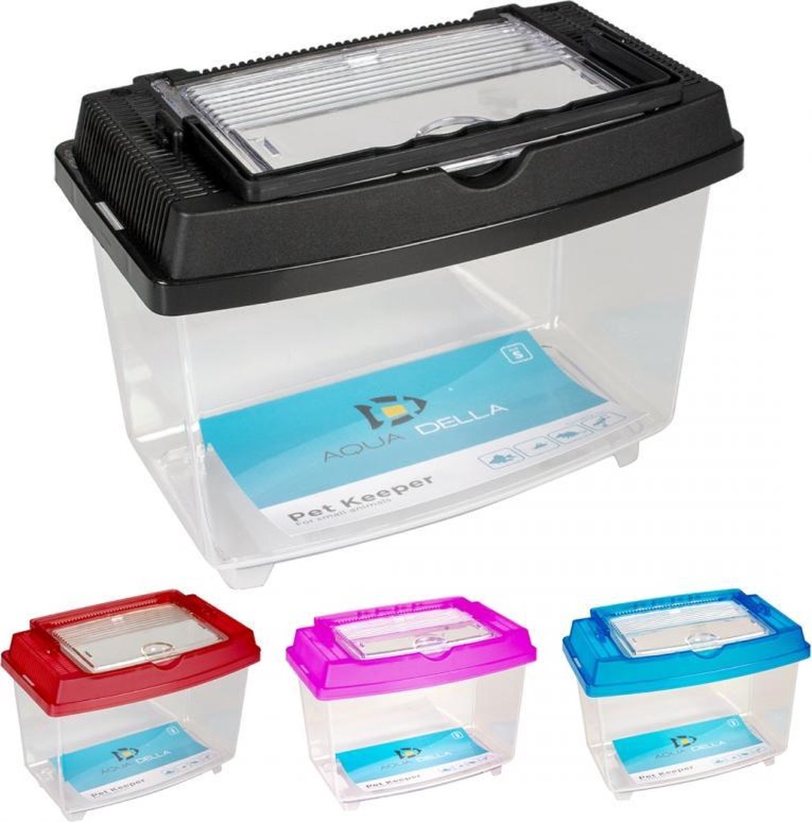 Aqua Della Pet keeper dierenbox Gemengde kleuren L - 32x18x23cm