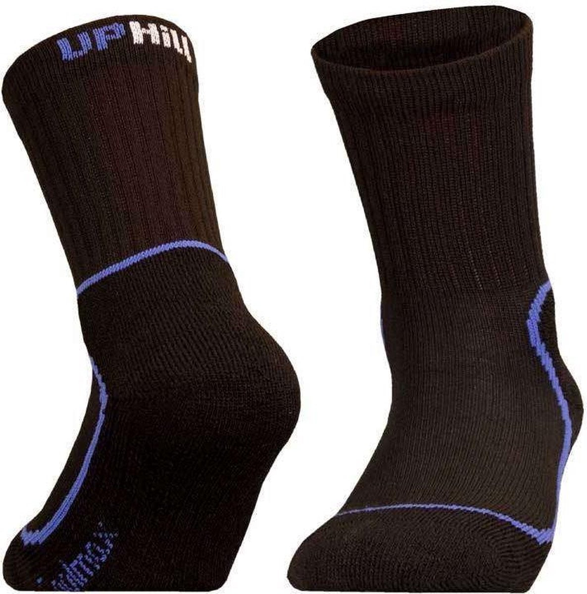 Uphillsport Sokken Kevo Junior Coolmax Zwart/blauw Maat 28-30