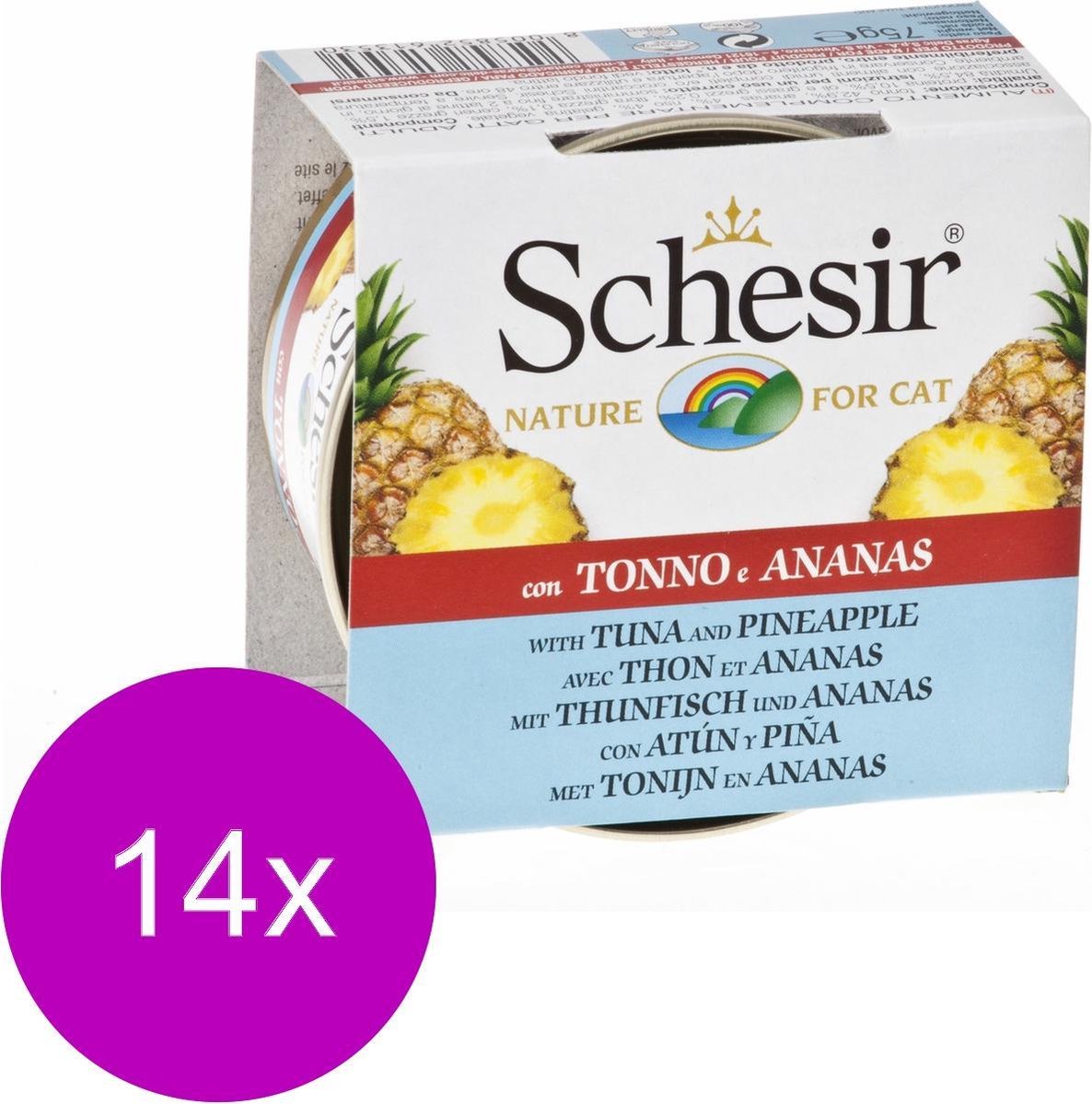 Schesir adult tonijn en ananas - 75 gr