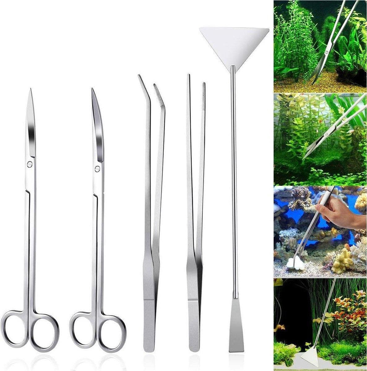 Winkrs - Aquarium planten verzorgings set - 2x lange Aquariumschaar