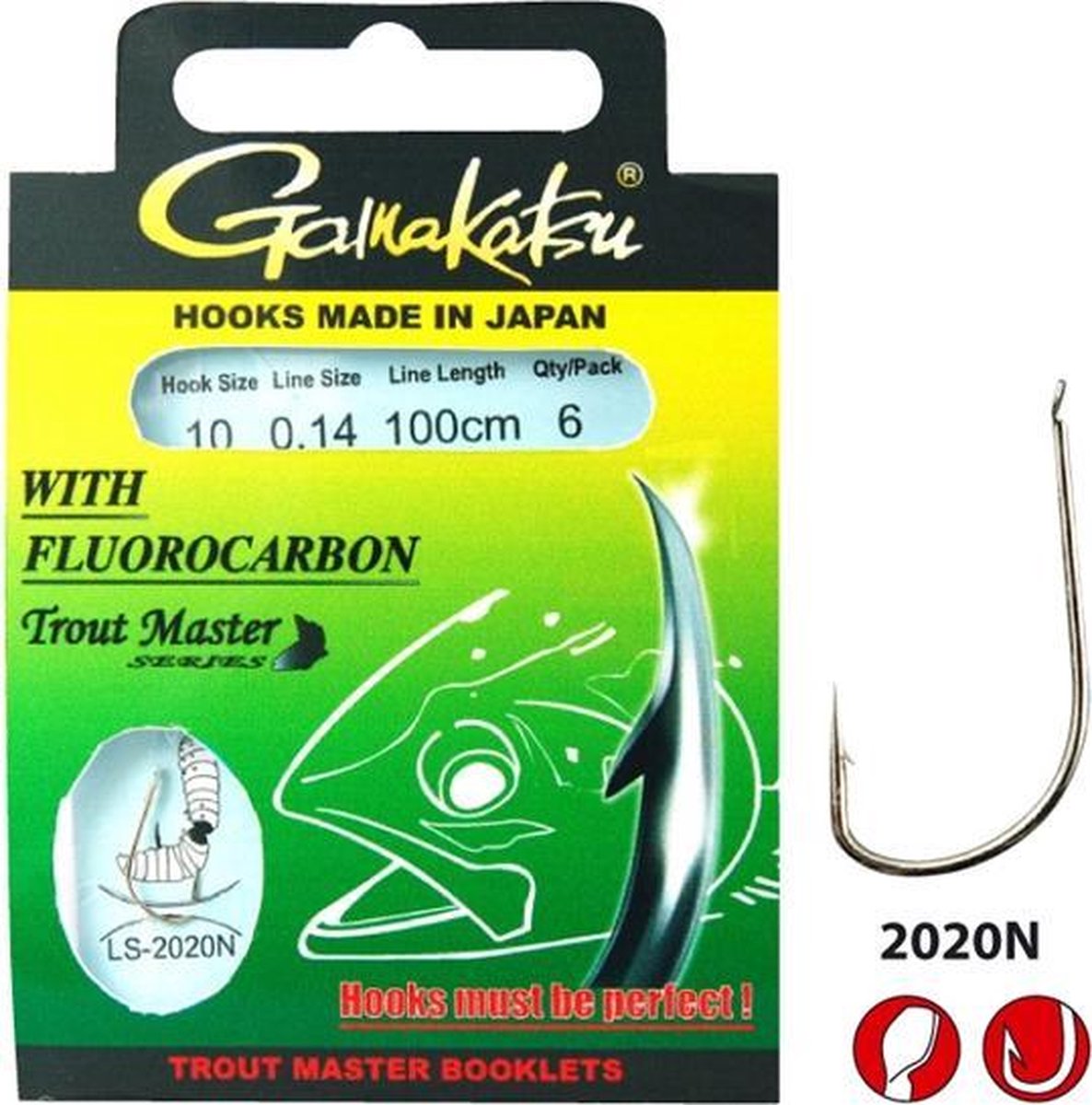 Trout Master Fluorocarbon LS2020N Onderlijn Haakmaat 8 0.16mm 100cm