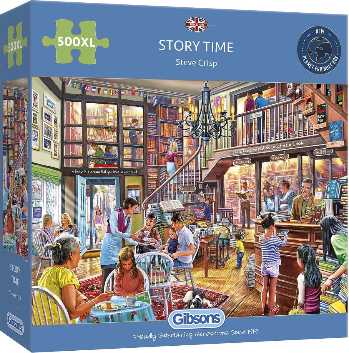 XL-legpuzzel van Gibsons  "Bibliotheek" met 500 XL stukjes