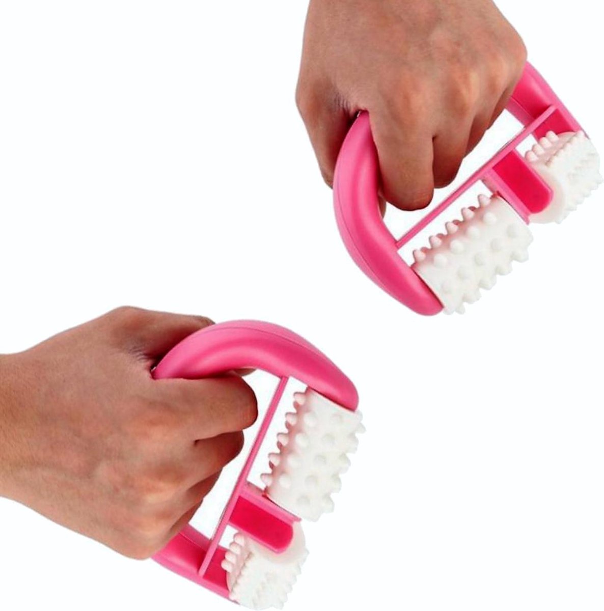 B&P Massage rollers cellulite  - 2 x roze - cellulitis apparaat – cellulite borstel - cellulite massage apparaat - derma roller