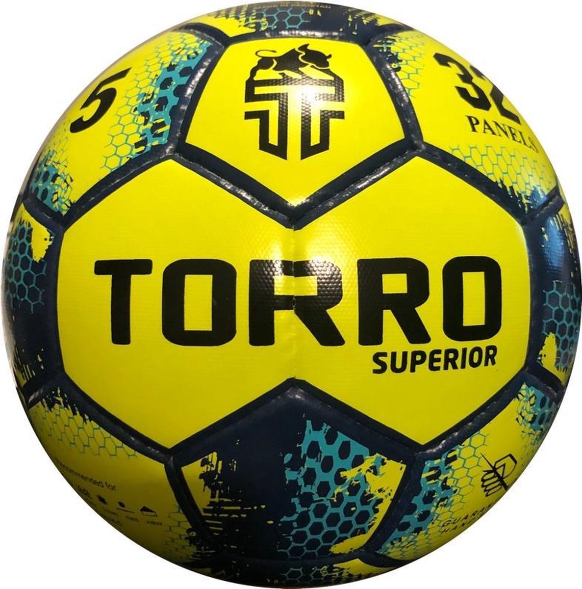 Torro Superior Voetbal Fluogeel/Blauw Maat 5