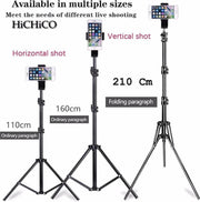 Smartphone Tripod Camera Statief 215 Cm + 360 ° Draaigreep