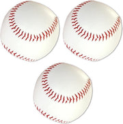 3x Witte honkballen PVC - 130 gram - 7 cm - Baseball - Softbal - Buitenspeelgoed balsport - Professionele honkballen - Sportief speelgoed