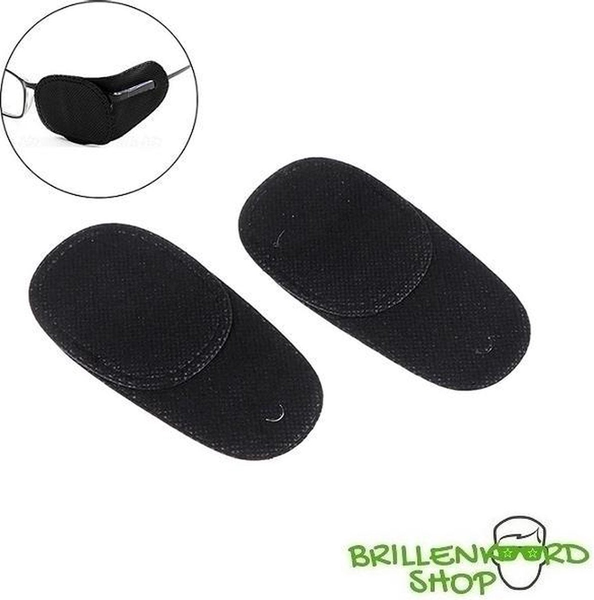 2 x Brilpatch – Brilpleister – Amblyopie – Lui Oog -Afdekken Lui Oog – Oogpleister – Occlusietherapie – Large – Zwart