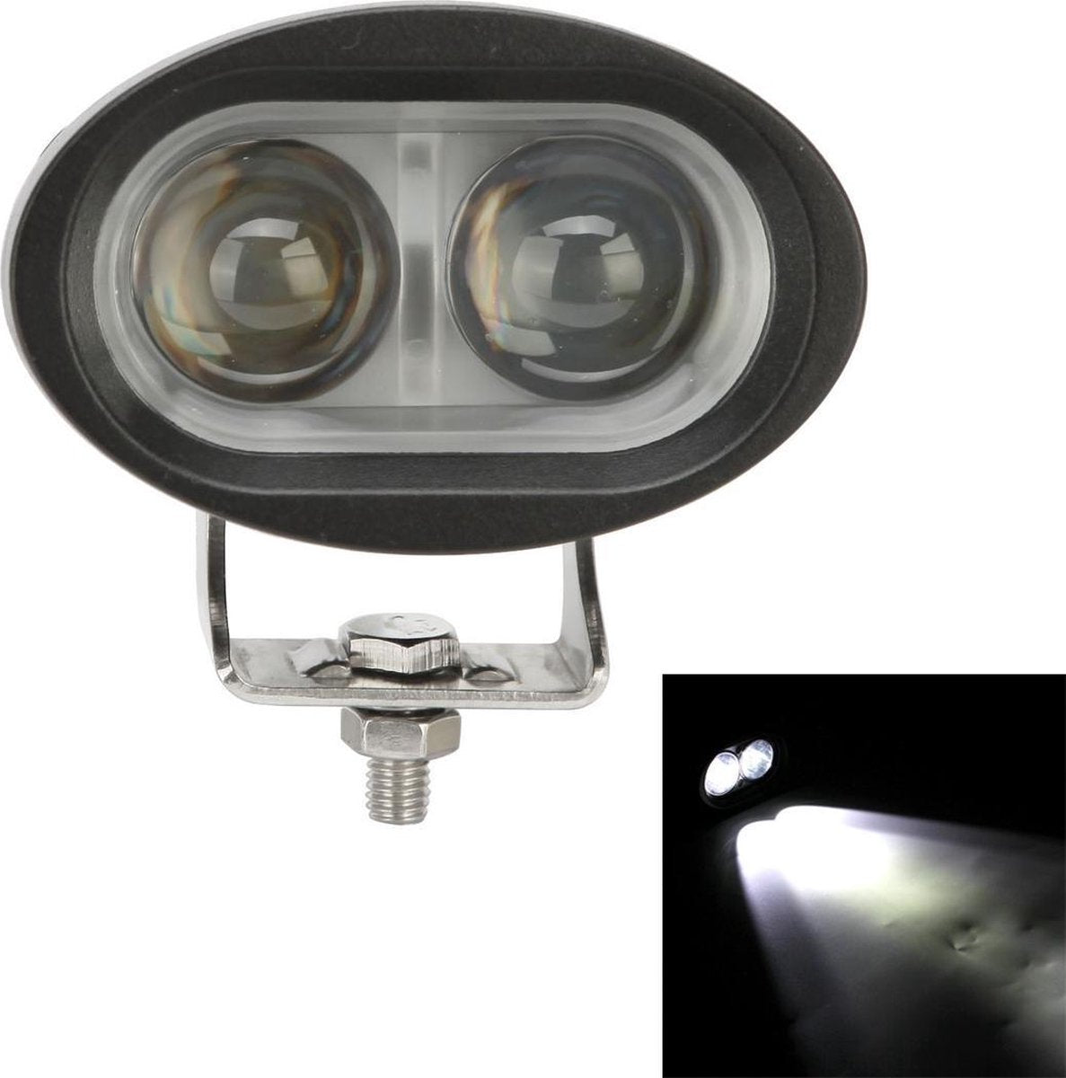 DC 9-32 V 20 W 6000 K Waterdicht Voertuig Auto Boot Marine Externe Werkverlichting Noodverlichting 30 Graden Spotlicht LED Auto Lampen met 2 Intense CREE LED lichten (Wit Licht)