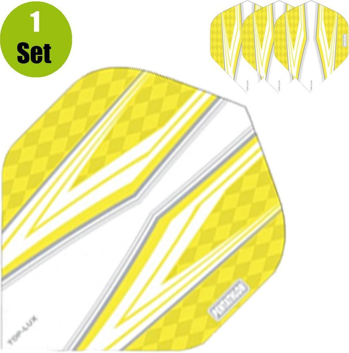Pentathlon TDP Lux Vizion White Dartflights - Geel- ()