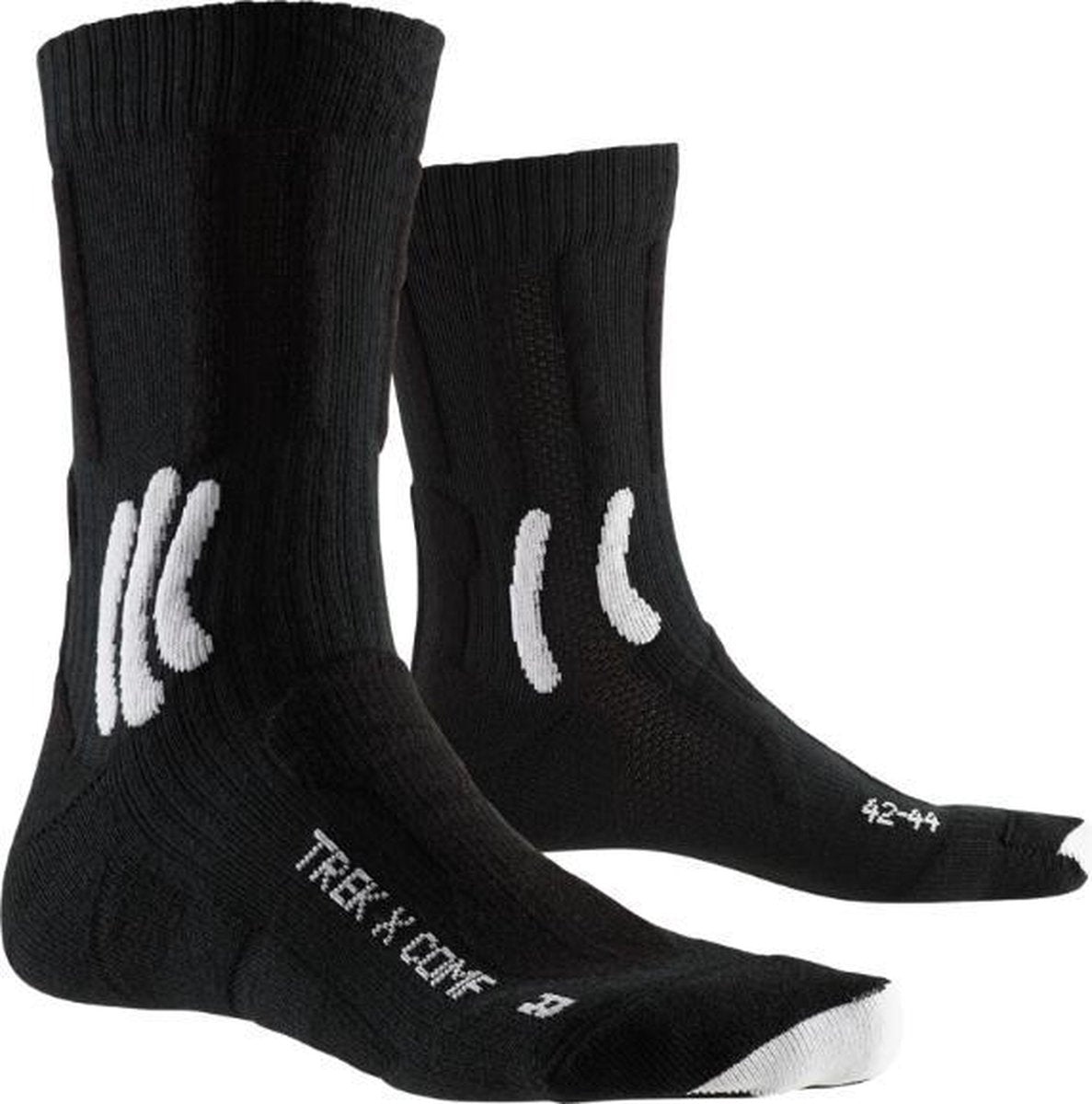 X-Socks Trek X Comf Mens Socks - Black/White - 42-44