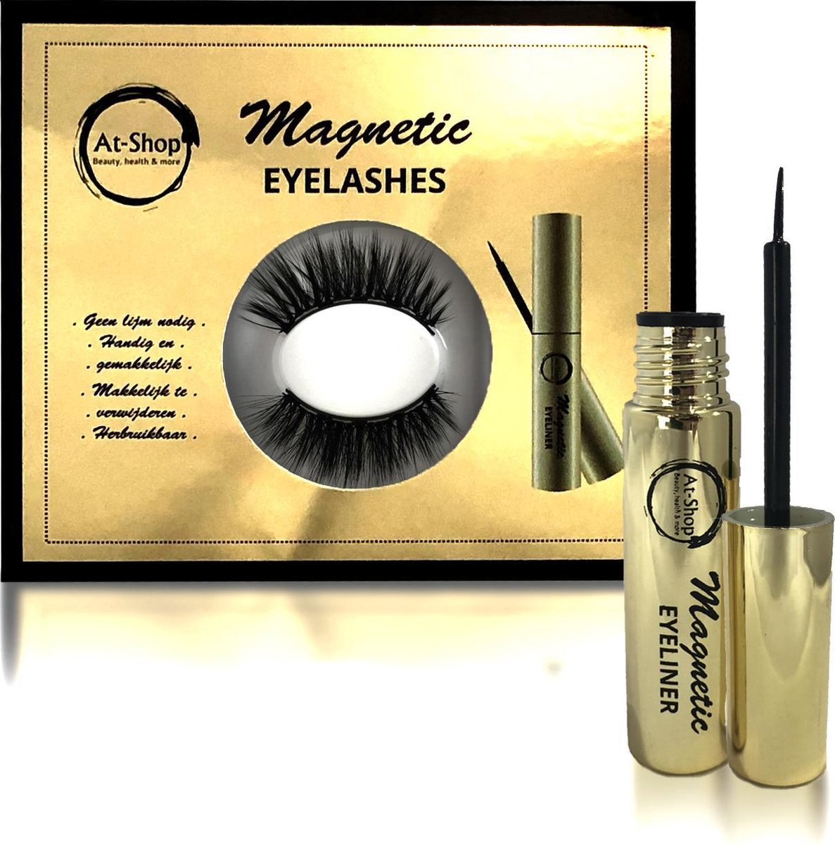 Magnetische Eyeliner met 3D Magnetische Wimpers - Nepwimpers - Herbruikbaar - Zwart - Extreme