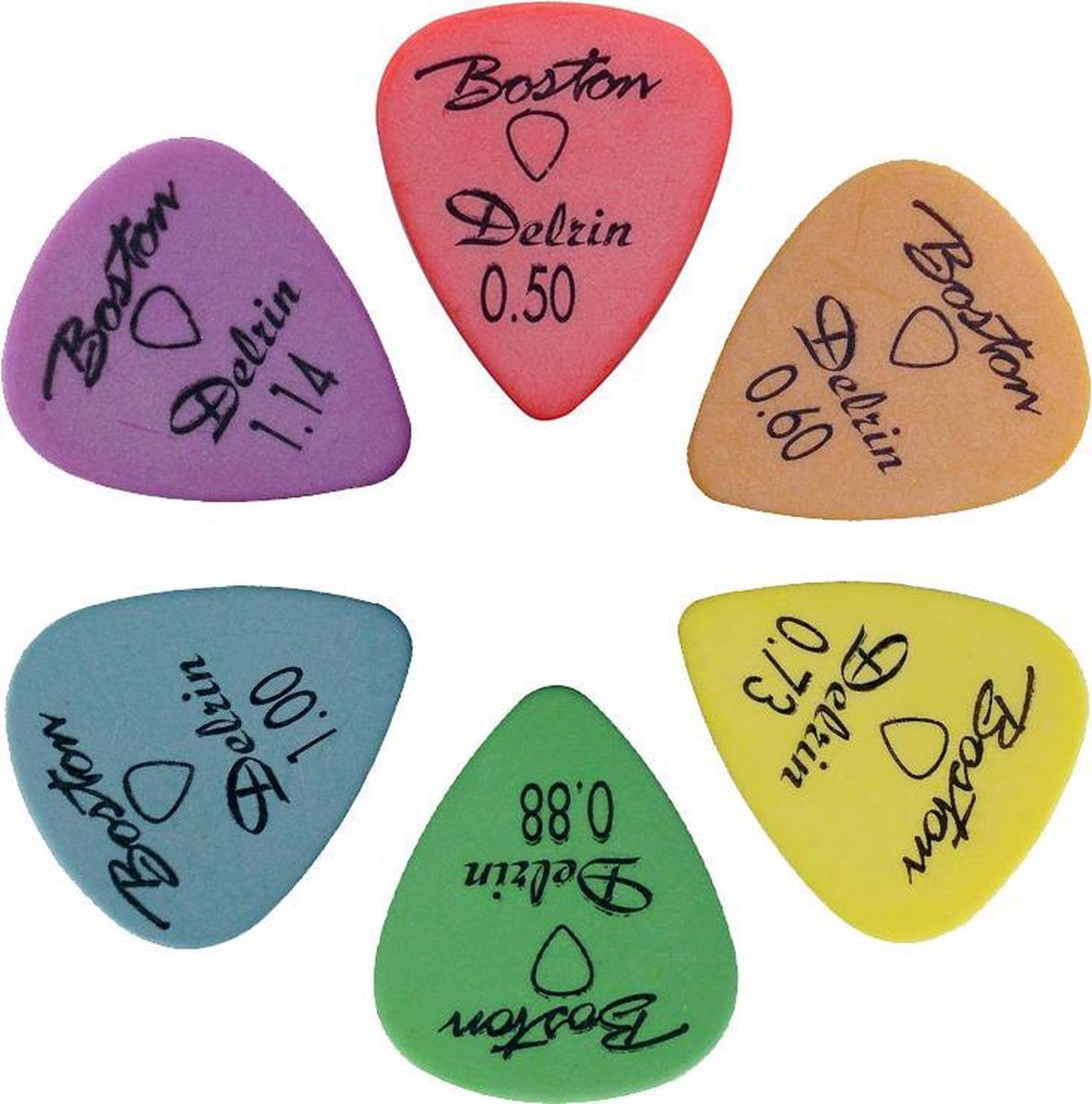 Boston Plectrum Delrin 0.50 - 1.14 mm SET 6-pack