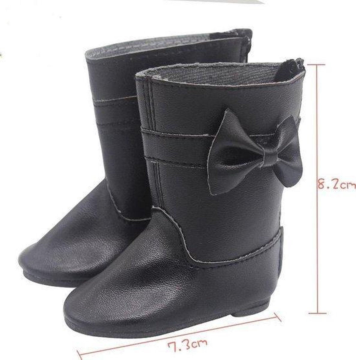 Dolldreams | Zwarte laarsjes voor Baby Born - Poppen schoentjes formaat 7 cm