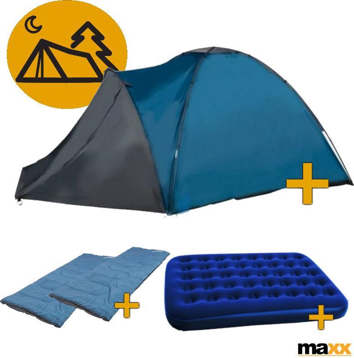 MaxxGarden Camping Festival Set 210X220X130Cm - Blauw - 2 Persoons