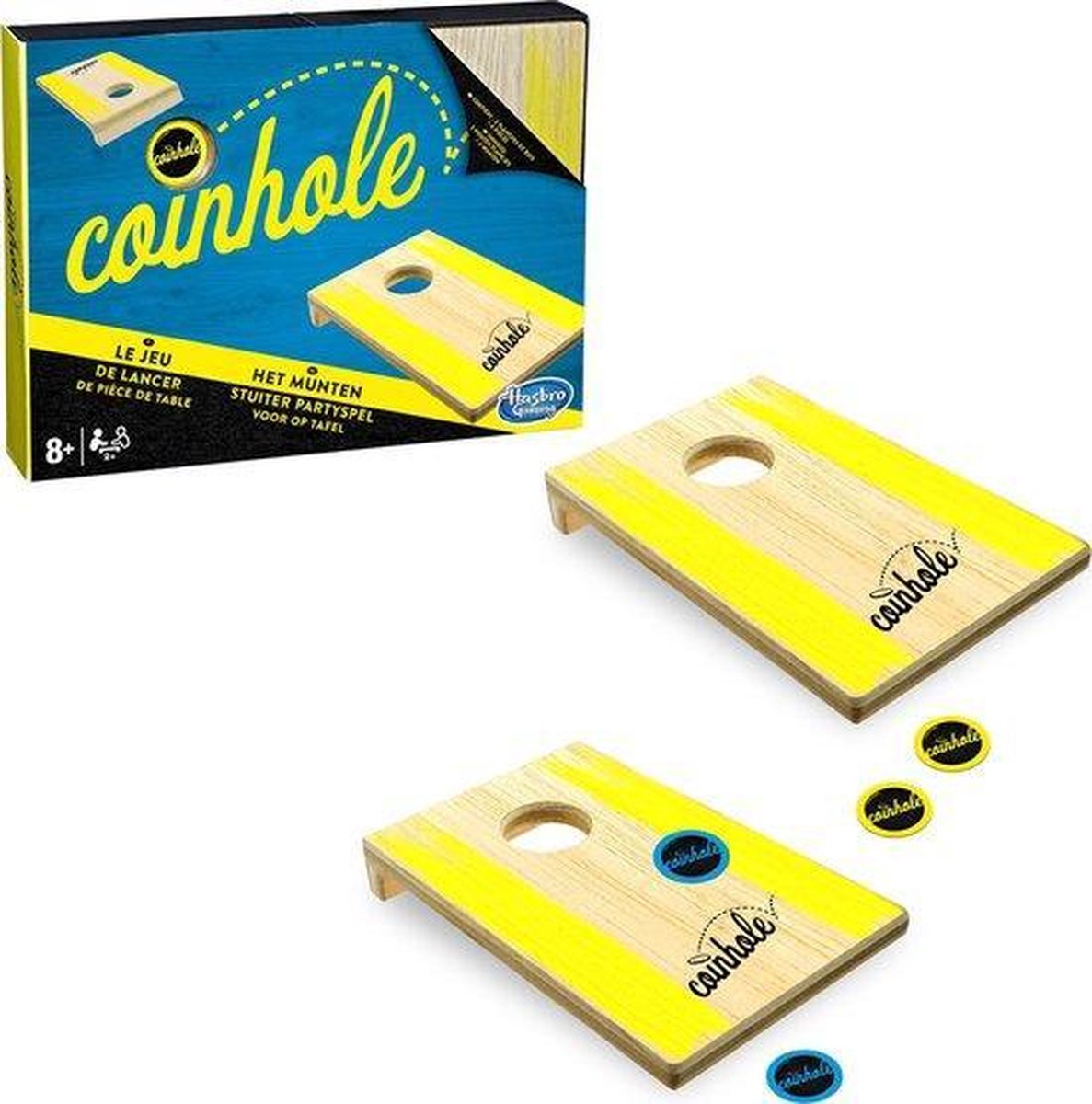 Coinhole - Gezelschapsspel Het partyspel voor op tafel! - het  munten stuiter partyspel voor op tafel - zie video in de verkoop pagina