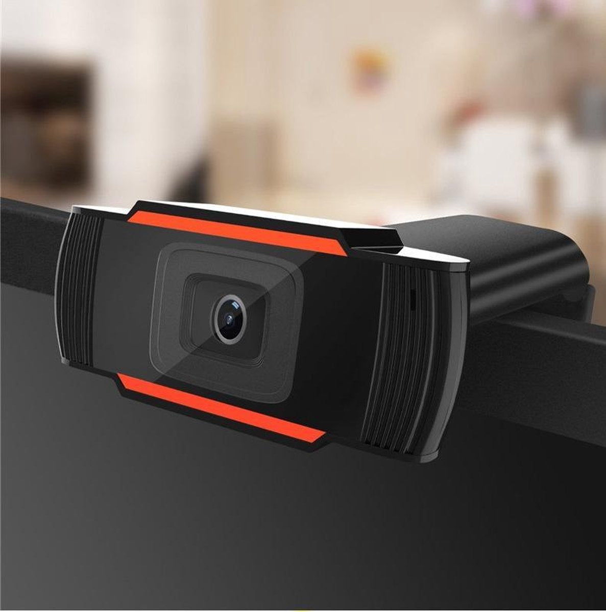 Lipa AW-B1 webcam Full HD / Ook voor foto's / Met microfoon/ Universeel en compatibel voor iedere computer / Thuiswerken / Digitaal vergaderen / Telewerken / Voor familie / Met houder / Makkelijk aansluiten met usb