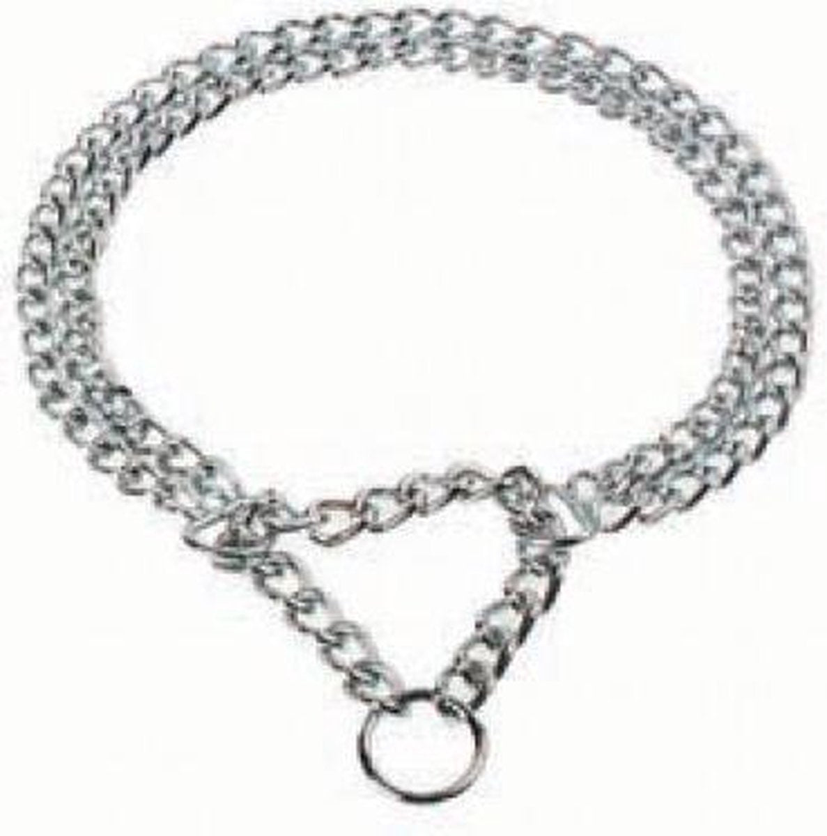 Sliphalsband - dubbel ketting - 45 cm - 2.0 mm schakeldikte