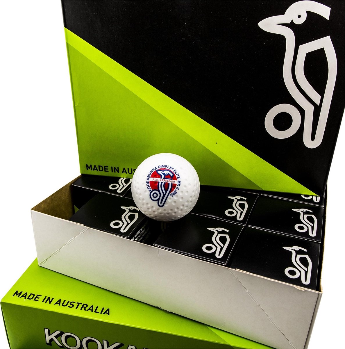 Hockeyballen Kookaburra Dimple Elite II - wit - 12 stuks