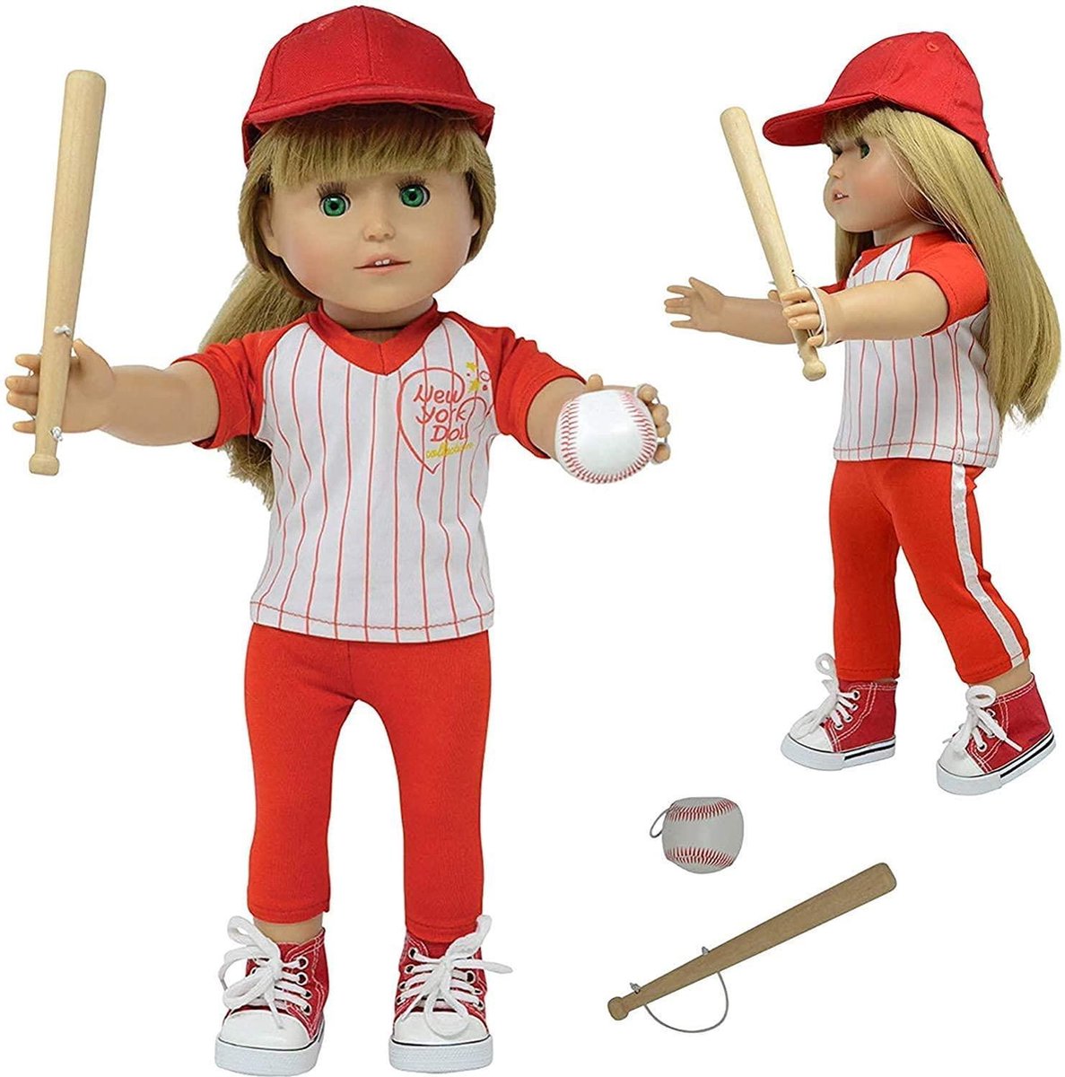 Doll Baseball Set - Honkbal Set voor 46cm Pop