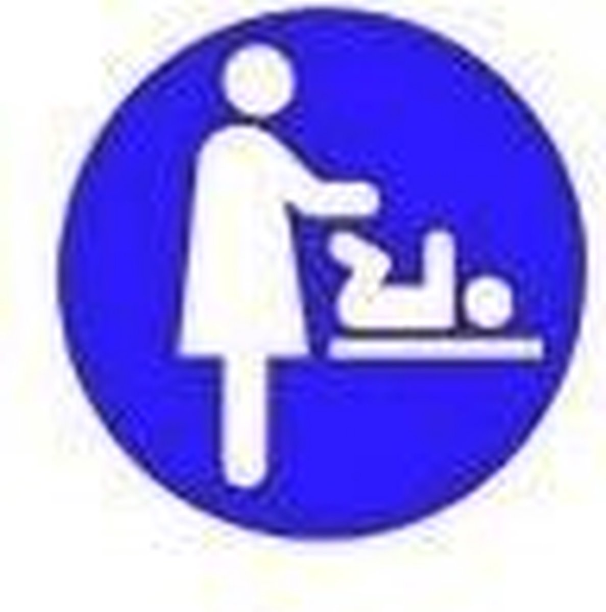 Babyverschoontafel sticker vrouw - Leverbaar in blauw