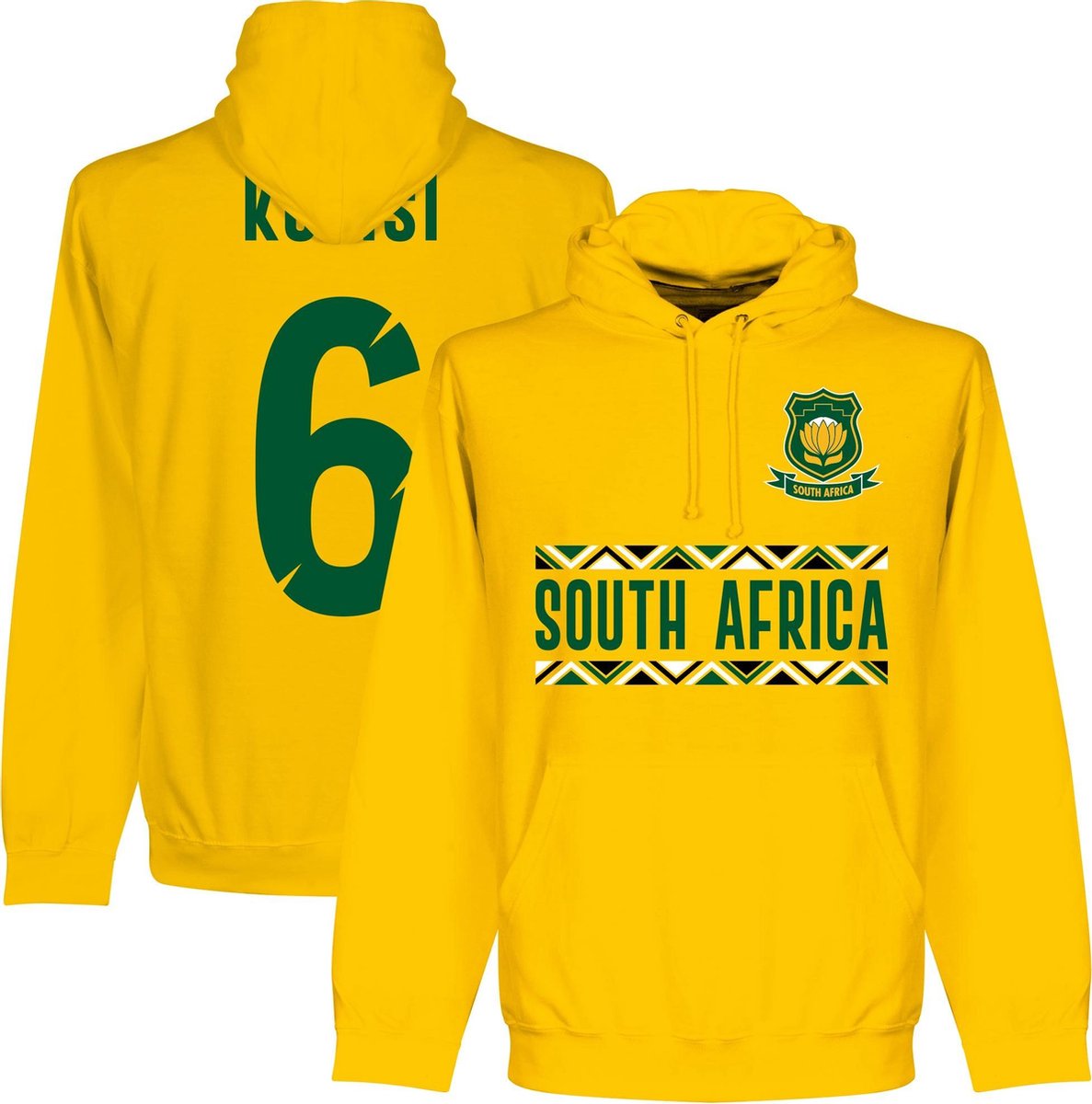 Zuid Afrika Kolisi 6 Rugby Team Hoodie - Geel - XXL