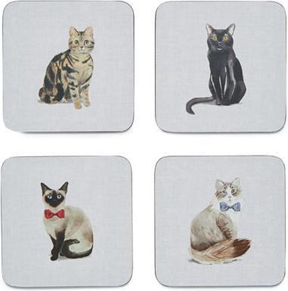 Onderzetters (Per 4st.) Curious Cats