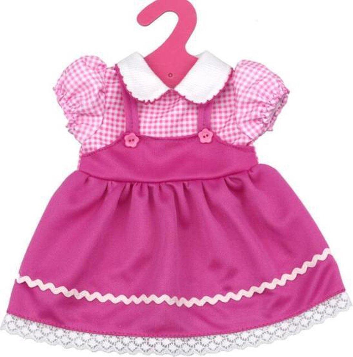 Dolldreams - Poppenkleding meisje - Jurk/kleertjes - Schattig Roze Jurkje