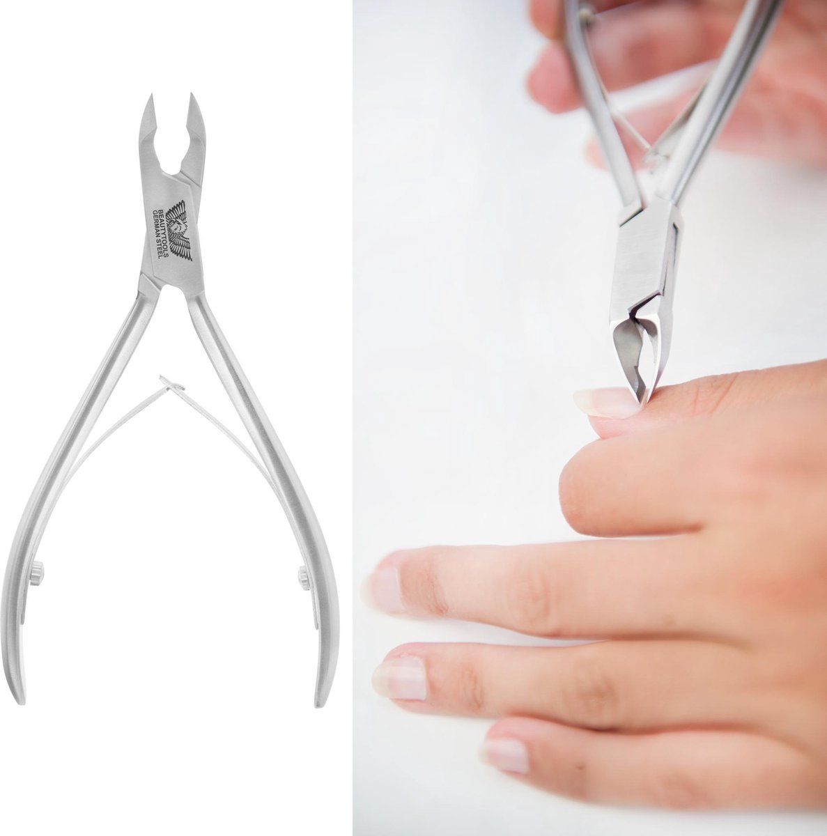 Beautytools Nagelriem Knipper/INOX Vellentang Voor Het Verwijderen Van Nagelriemen (Cuticle Cutter) - 6mm Bek (Square Box) (NN-0195)