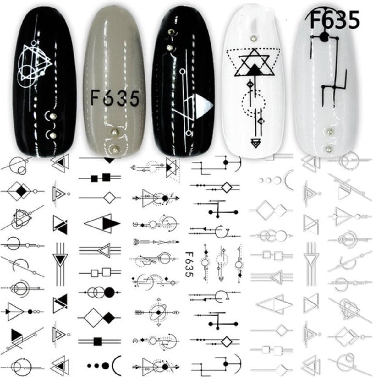 GUAPÀ - Nail Art 3D Lines Stickers - Nagel Decoratie & Nagel Folie - 72 Stuks