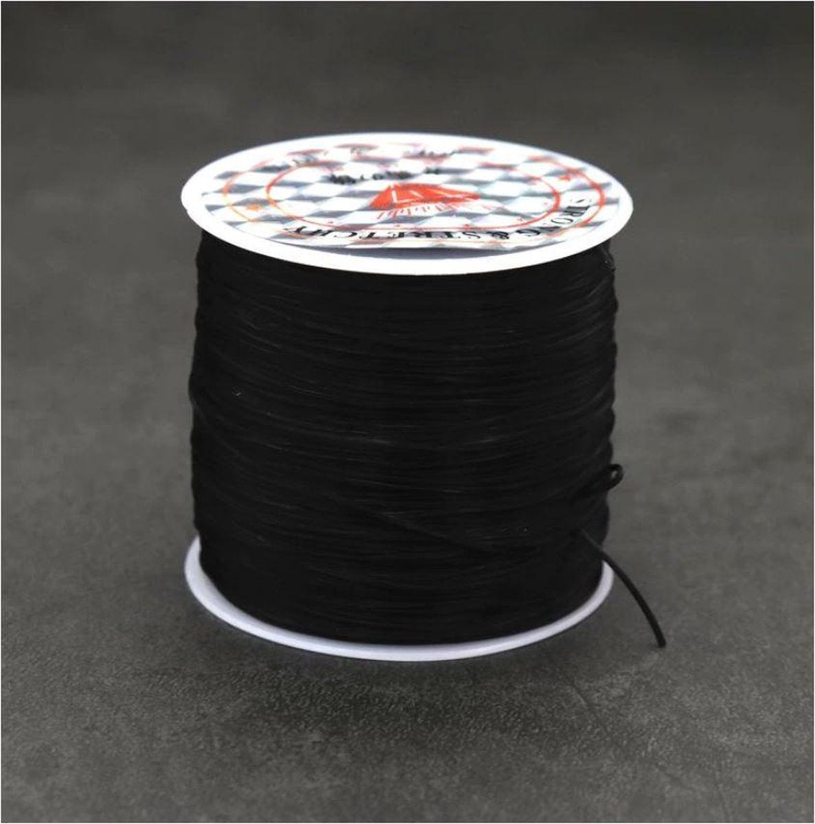 2 rollen elastisch draad zwart 50 meter = 100 meter