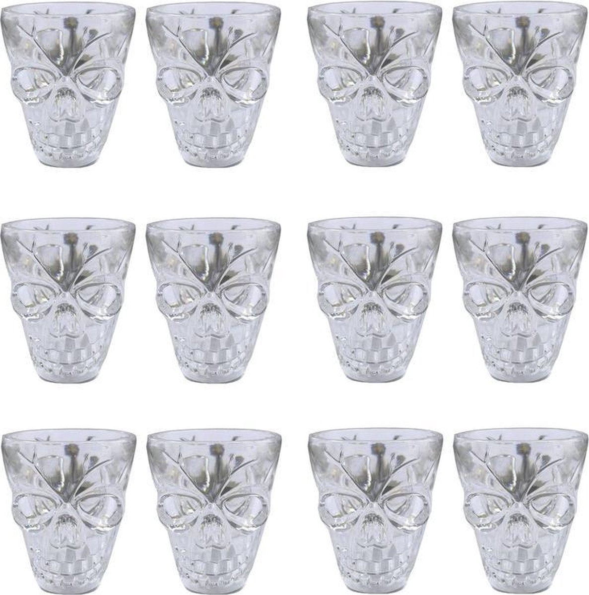 12x Shotglaasjes met doodshoofd