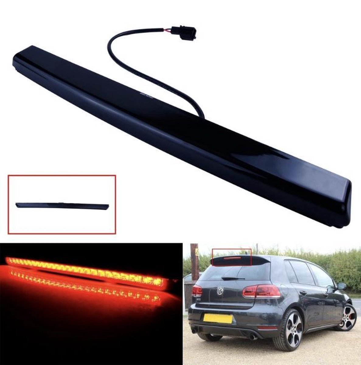 Autolamp - Derde Remlicht-  Smoke Getint Glas - Golf 5 Gti
