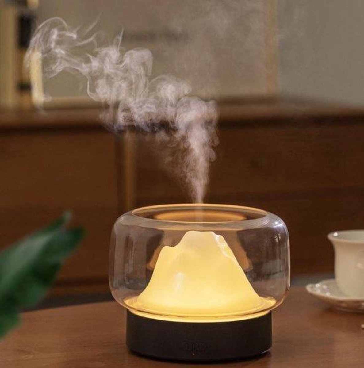 Hummi Misty Mountain Aroma Diffuser Zwart -  Aroma Therapie - Aromadiffuser - Vernevelaar - Verstuiver - Luchtbevochtiger - Geurverspreider - Luchtverfrisser