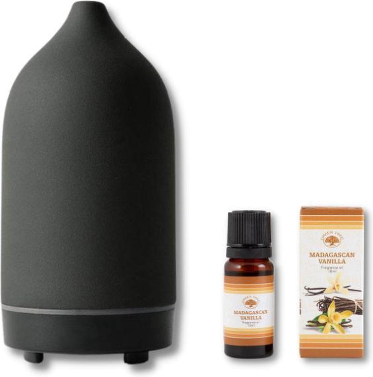 Senpurna® Zwart Aroma Diffuser - GRATIS - Etherische olie - Geurvernevelaar - Aromatherapie - Essentiele olie - Elektrisch - Aroma Olie - Geurolie - Diffuser - Keramiek - Keramisch - Rituals at home- Meditatie - Yoga