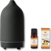 Senpurna® Zwart Aroma Diffuser - GRATIS - Etherische olie - Geurvernevelaar - Aromatherapie - Essentiele olie - Elektrisch - Aroma Olie - Geurolie - Diffuser - Keramiek - Keramisch - Rituals at home- Meditatie - Yoga