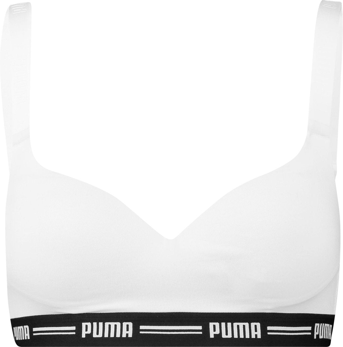 PUMA PUMA WOMEN PADDED TOP 1P HANG Vrouwen Beha - white - Maat XS