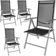 Campingstoel – Tuinstoel - inklapbaar - 7 standen verstelbaar – set van 4 stuks