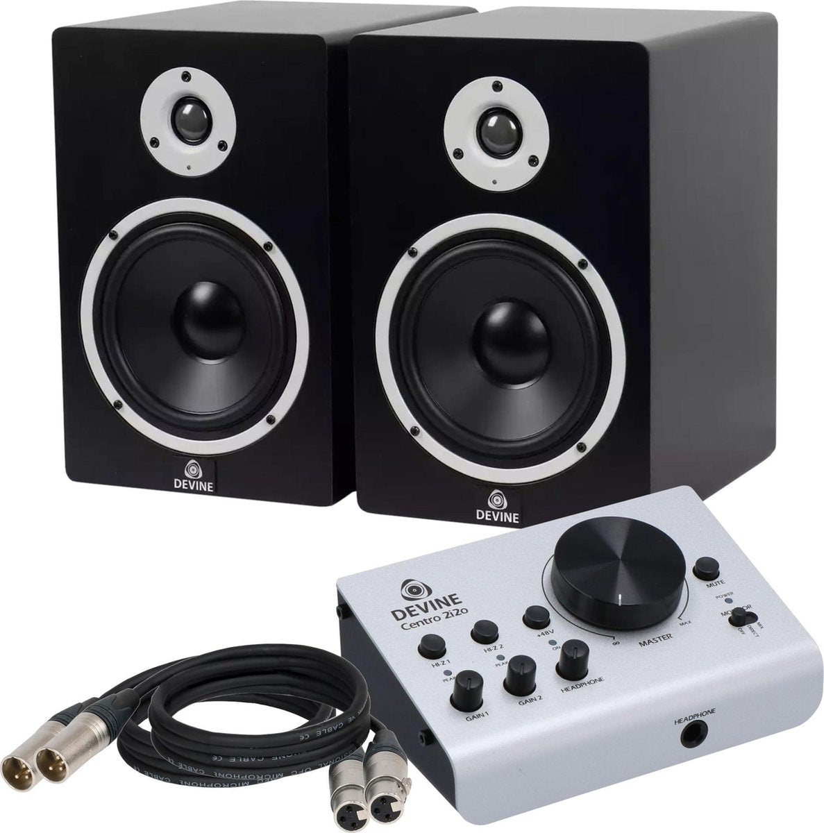 Devine Centro 2i2o bundel met Devine MR-6A plus XLR-kabels