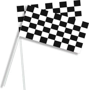 Zwaaivlag Zwart/Wit geblokt (50st)